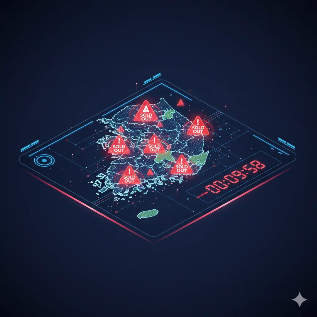 서울 경기 등 전기차 보조금 마감 임박과 실시간 잔여 대수 조회를 나타내는 지도 현황판과 카운트다운 타이머